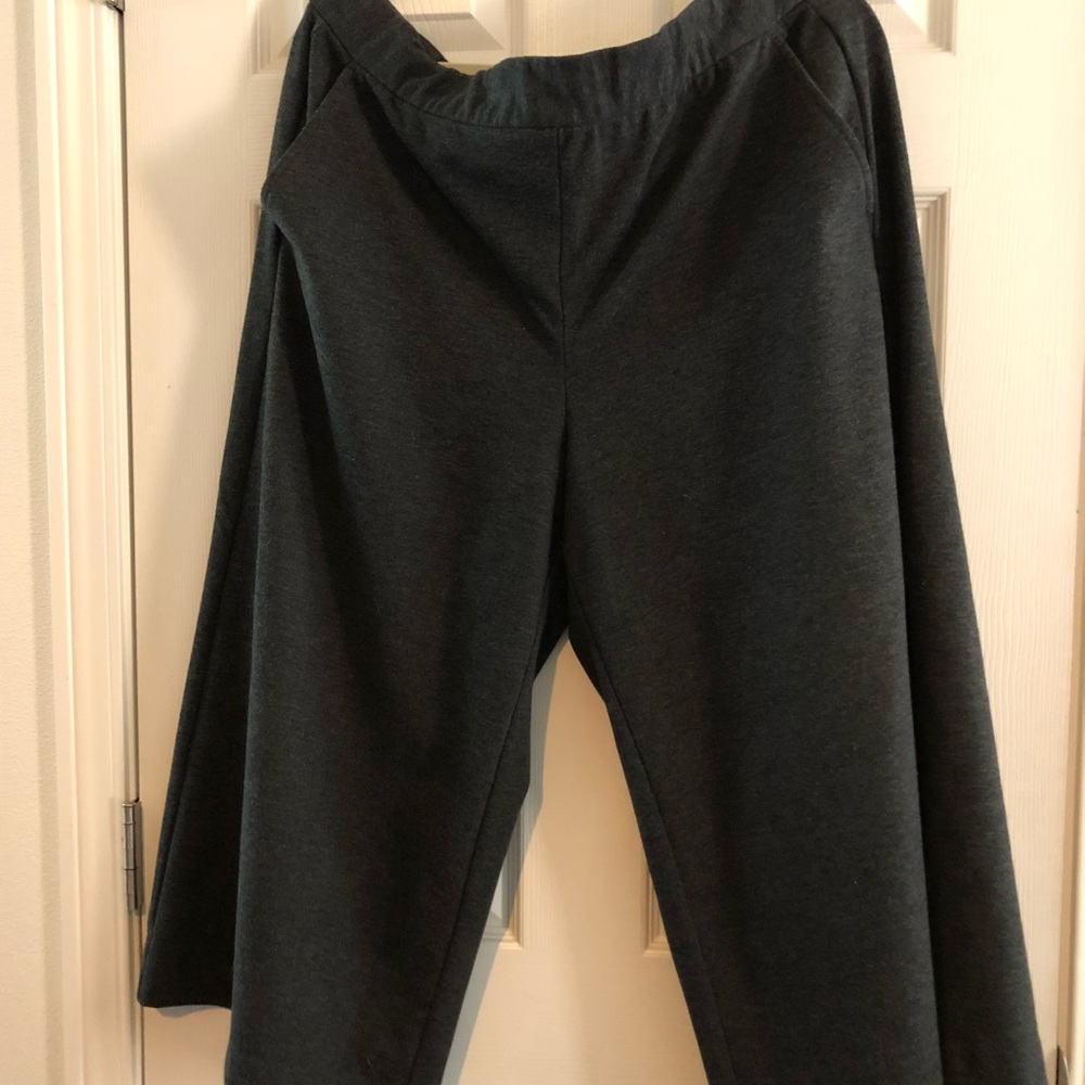Charcoal Gap Wide Leg Capri Trousers